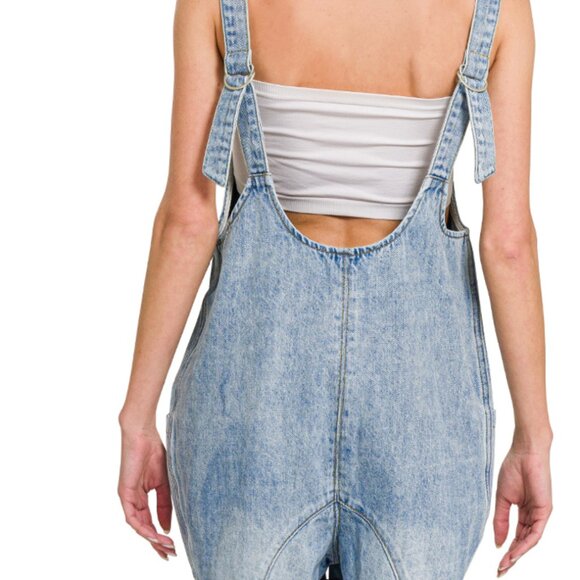 #25 ZENANA DENIM ROMPER BACK IN STOCK!!!!!! - Picture 3 of 4